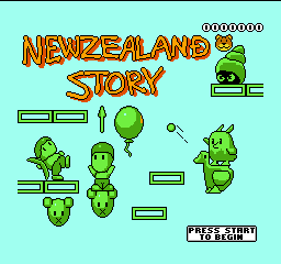 New Zealand Story, The (Europe) Title Screen